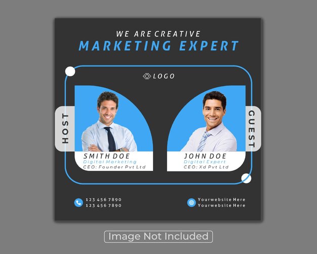 Vector digital marketing and social media post webinar design template