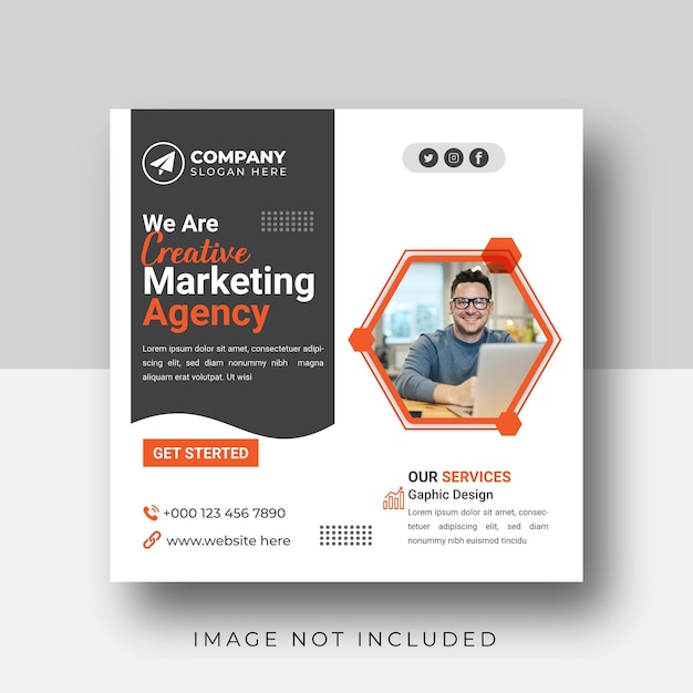 Digital marketing social media promotional banner template