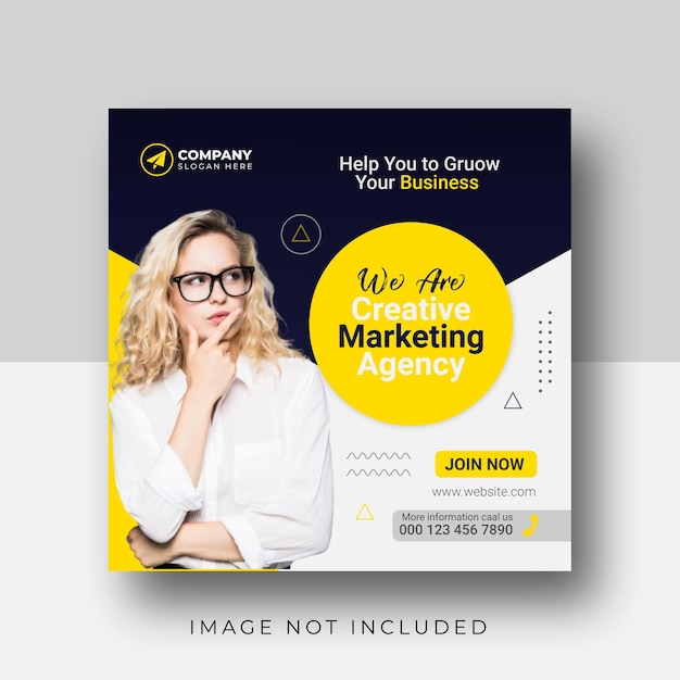 Digital marketing social media promotional banner template