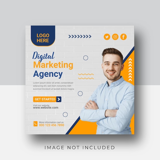 Digital marketing social media promotional banner template