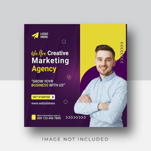 Digital marketing social media promotional banner template