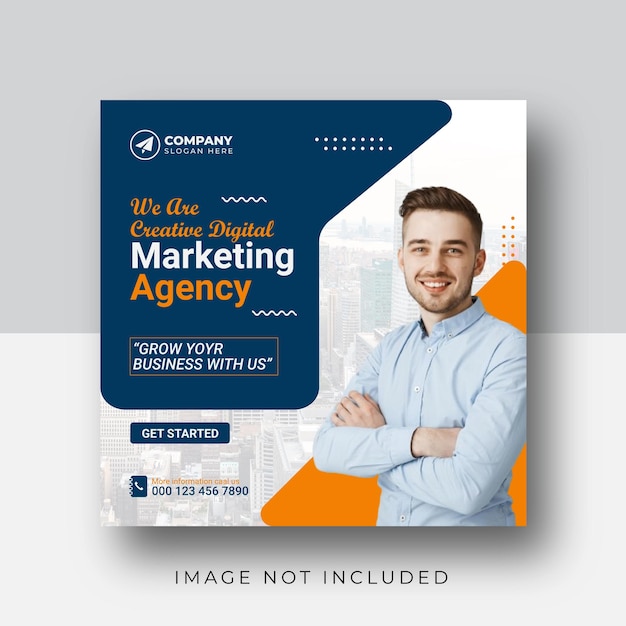 Digital marketing social media promotional banner template