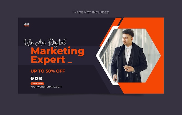 Digital marketing social media and web banner template