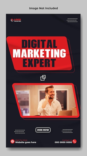 Digital marketing story template design