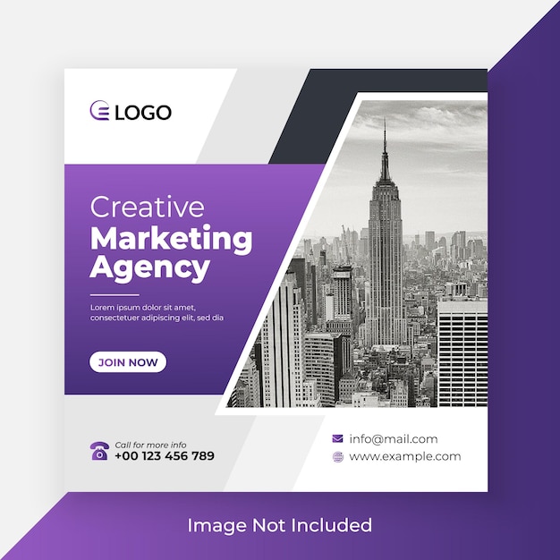 Digital Marketing web banner and corporate social media post template premium vector