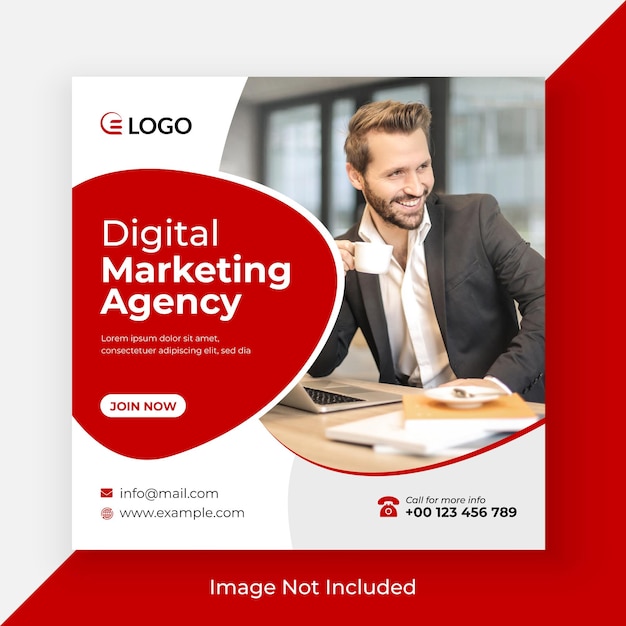 Digital Marketing web banner and corporate social media post template