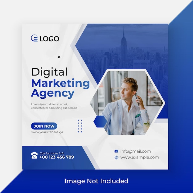 Digital Marketing web banner and corporate social media post template