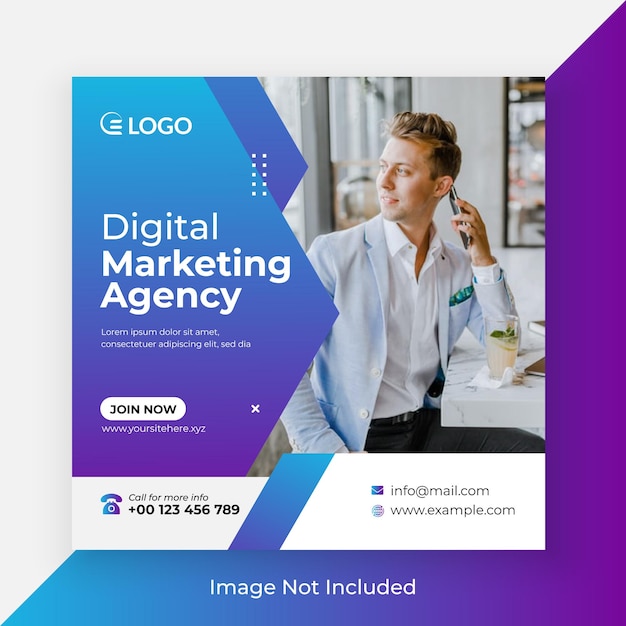 Digital Marketing web banner and corporate social media post template