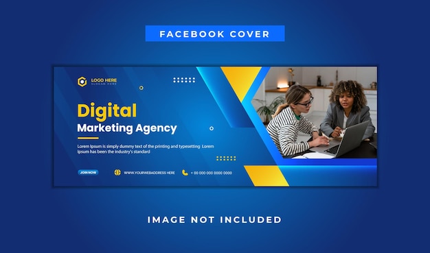 Digital marketing web banner design and Facebook cover promotion template