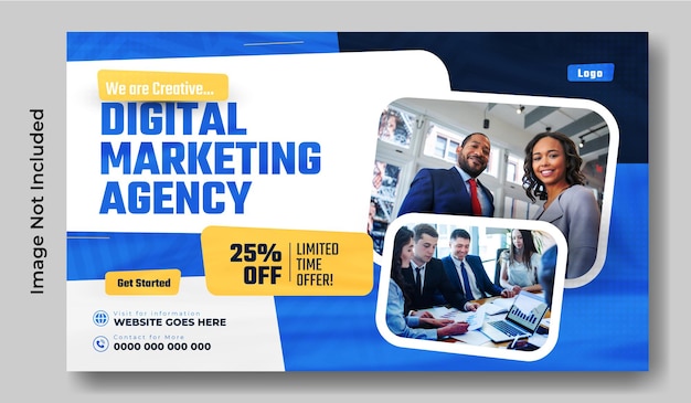 Digital marketing web banner template design