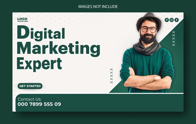 Digital marketing web banner template design