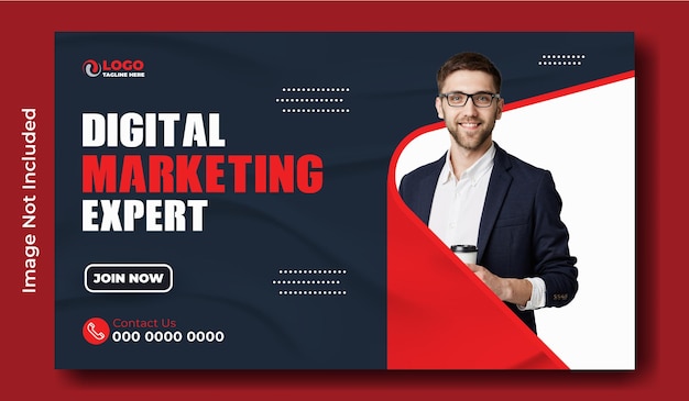 Digital marketing web banner template design