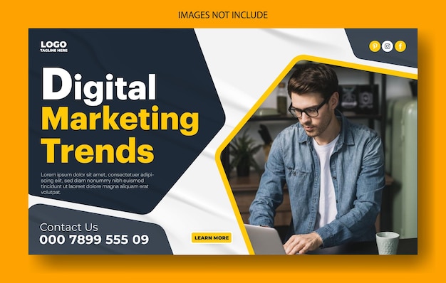 Digital marketing web banner template design