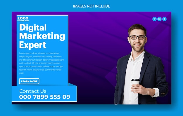 Digital marketing web banner template design