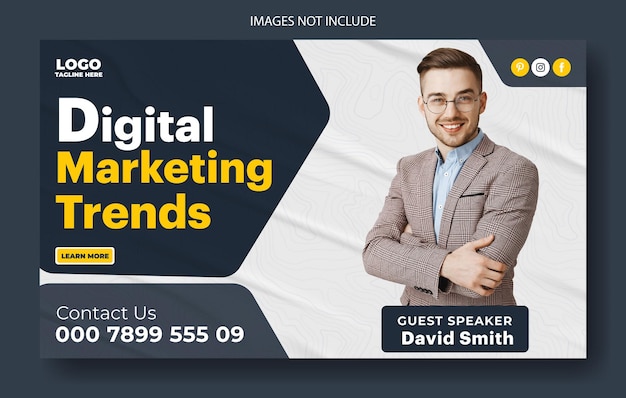 Digital marketing web banner template design