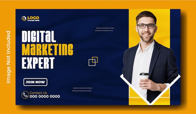 Digital marketing web banner template design