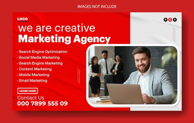 Digital marketing web banner template design