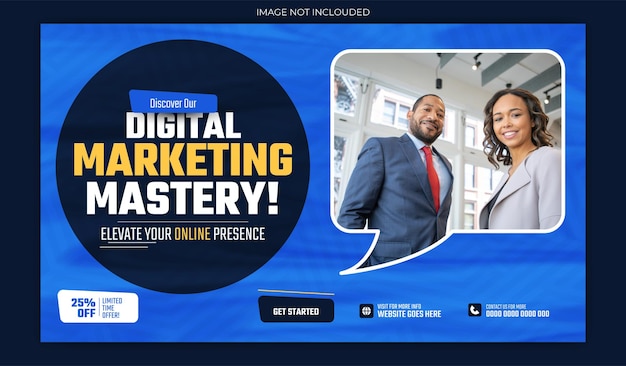 Digital marketing web banner template design