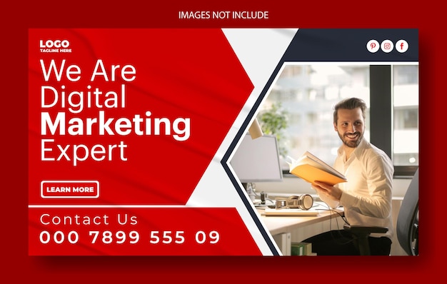 Digital marketing web banner template design