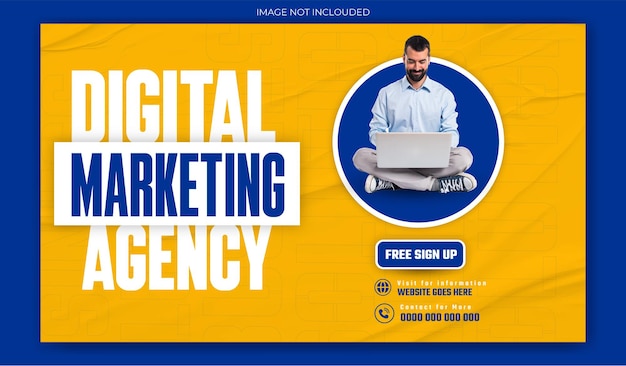 Digital marketing web banner template design