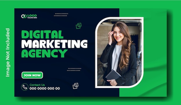 Digital marketing web banner template design