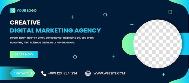 Digital marketing web banner template