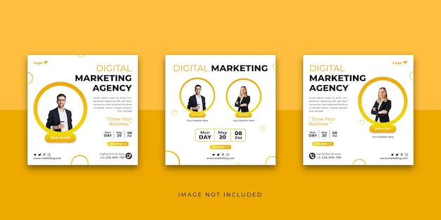 Digital Marketing Webinar Social Media Instagram Post Template