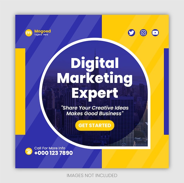 Digital marketingbusiness social media post template