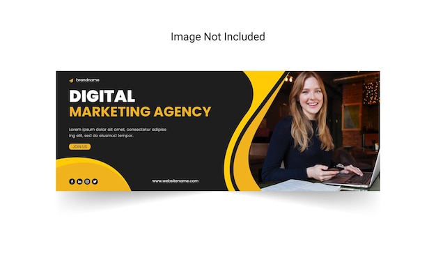 Digital markteing agency minimal facebook cover photo design