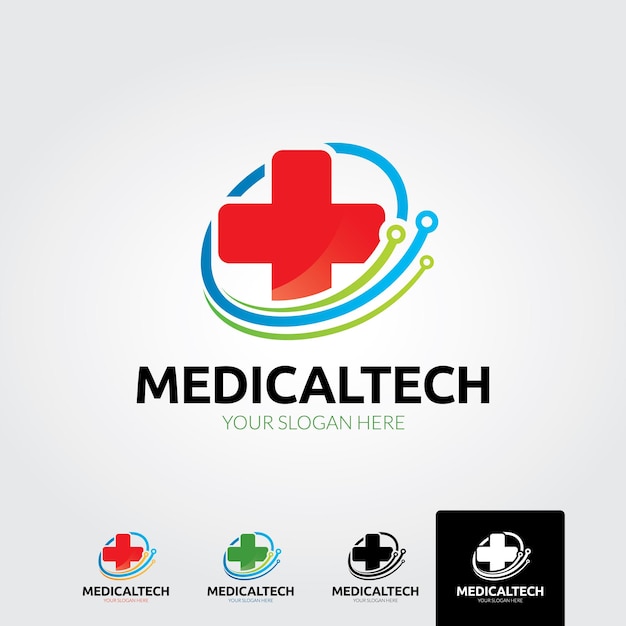 Digital Medical Logo designs Digital Healthcare logo designs vector