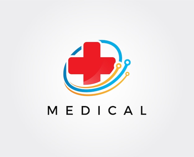 digital medical logo template