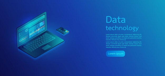 Digital money market finance and trading. Isometric