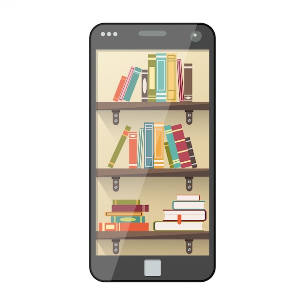 Digital online library on smartphone