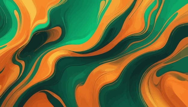 Vector a digital painting of a river with a green and yellow water surface