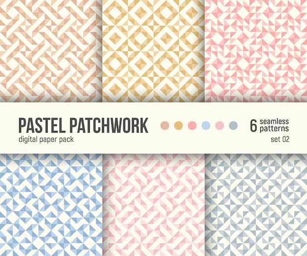 Digital paper pack 6 abstract patterns