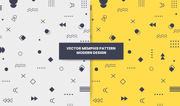 Digital paper seamless pattern memphis abstract modern design vector