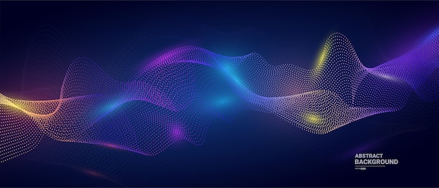 Digital particles wave background