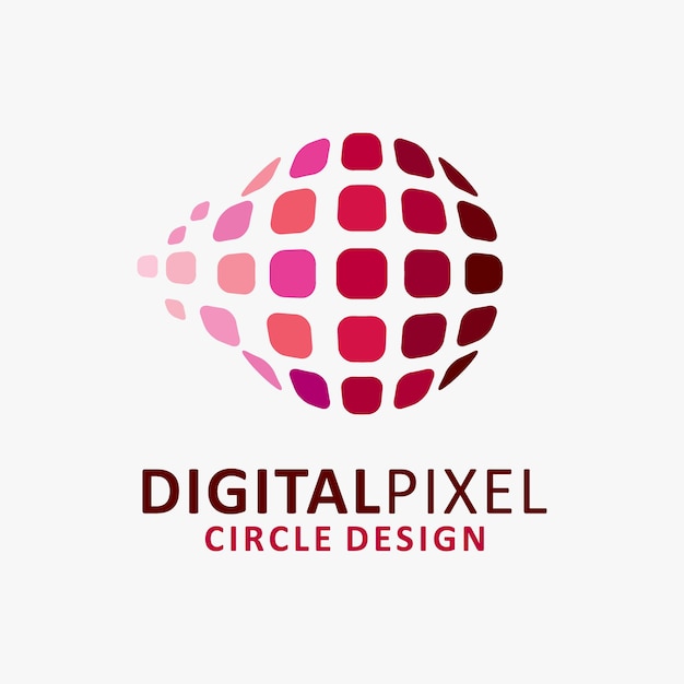 Digital pixel logo design