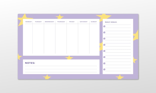 Digital planner template for every day