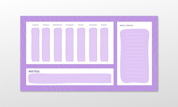 Digital planner template for every day