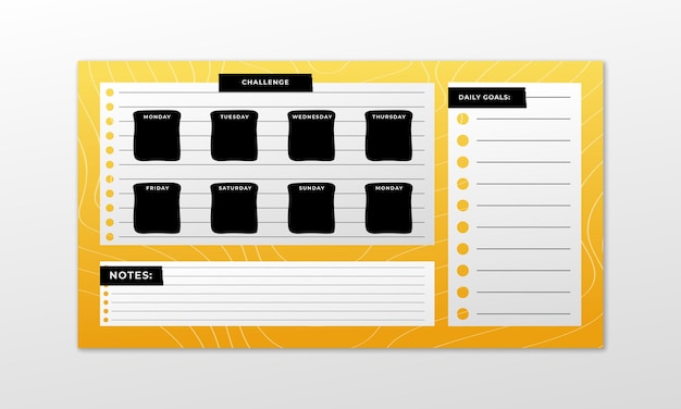 Digital planner template for every day