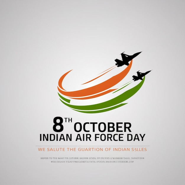 Digital poster for the 8th October Indian Air Force Day