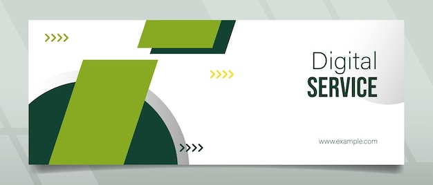 Digital Service Flat Ornament Banner Design