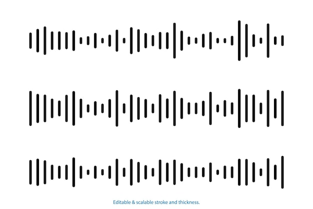 Vector digital sound wave equalizer simple audio sound waves effect