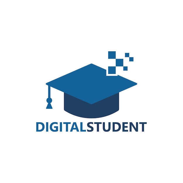 Digital student logo template design