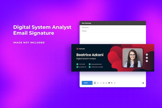 Digital System Analyst Email Signature Template