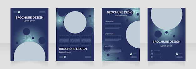 Digital technology development blank brochure design