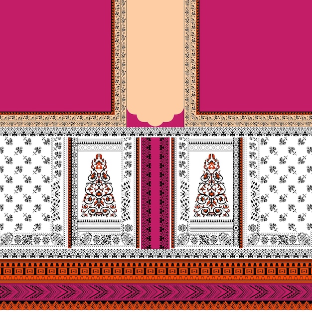 digital textile design ornament and pattern