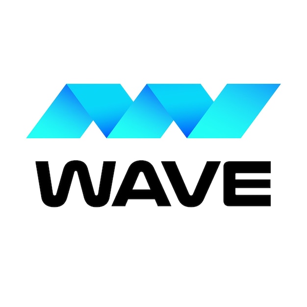 Digital transformation Logo design Blue wave vector