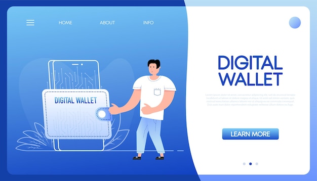 Digital wallet people great design for any purposes Flat vector illustration